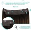 [For Wedding] YoungSee Wire Real Hair Extensions Brown Balayage Wire Couture Hair Extensions Human Hair Balayage Darkest Brown with Medium Brown Hair Wire Extensions Quick and Easy to Install 80G 16In