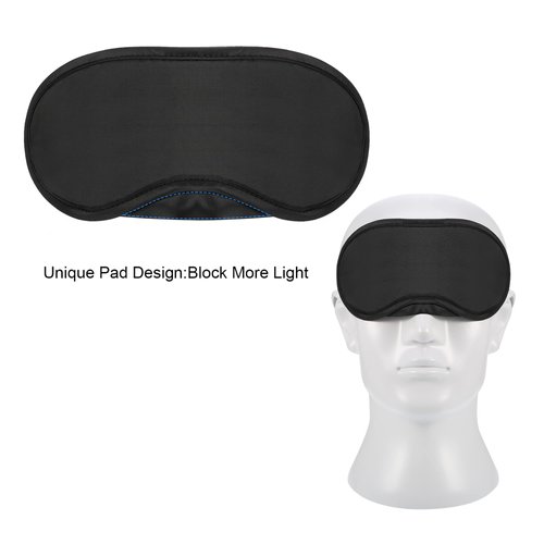 Mudder 12 Pack Sleep Mask Blindfold Eye Masks with Nose Pad and Elastic Straps for Women Men Black