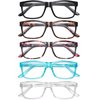 AIMISUV Reading Glasses for Women Men - 5 Pack Blue Light Blocking UV Filter Computer Readers,Anti Eyestrain Eyeglasses (MIX, 1.5)