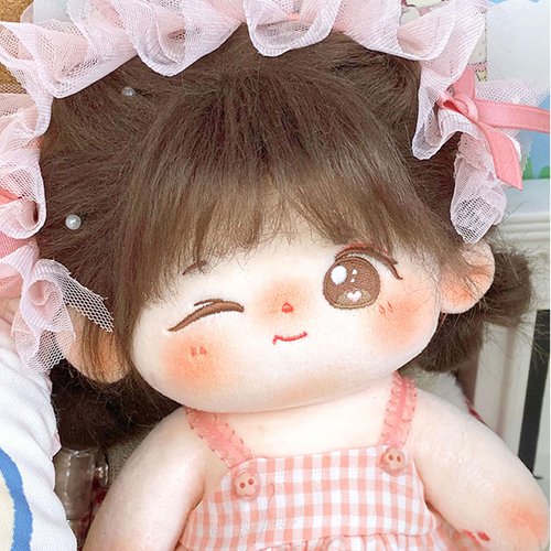 CALEMBOU Plush Doll, 20cm Cute Cotton Doll with Skeleton, Anime Plushies Soft Stuffed Dress Up Doll, Kawaii Plush Toys Rag Dolls with Doll Clothes Birthday Gift for Girls (Doll&Clothes-Winkii)