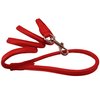 Dogs My Love 4ft Long Round Genuine Rolled Leather Dog Leash Red (Small: 3/8" (8mm))