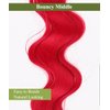 ADIASAI 3Packs Body Wave Braiding Hair with Crochet Hook 24Inch Pre-Feathered Braiding Hair Deep Wave Crochet Hair French Curl Crochet Braids Synthetic Hair for Boho Box Braids Goddess Hair(Red)