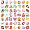 Konsait 50 Sheets Anime Tattoos, Cartoon Mixed Style Cat Tattoos, Individually Wrapped, Watercolor Cat Temporary Tattoos Cat Party Favors Cat Birthday Party Supplies