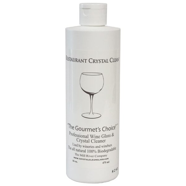 Restaurant Crystal Clean: Professional Wine Glass Cleaner and Crystal Cleaning Liquid -16 oz.