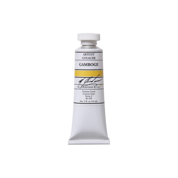 M. Graham 1/2-Ounce Tube Gouache Paint, Gamboge Gouache