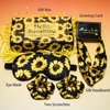 CHIUTUUY Sunflowers Print Gifts for Women, Sending Sunshine Gifts Box with Silk Headband, Hair Scrunchies and Sleep Eye Mask for Birthday, Christmas, Valentine's Day, Mother's Day Gifts Ideas