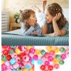 200pcs Mini Hair Claw Clips, BetterJonny Candy Color Round Hair Clips Plastic Hair Clamps with Box for Children Girls Women