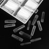 KOXXIAMOQ 240 Pcs Square Nail Tips, Clear Extra Long No C Curve Nail Tips, XXL Tapered Square Full Cover Nail Tips, Full Matte Design Long Press on Nail Tips Traceless for Acrylic Nails Salon