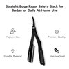 Gentlemen Republic Straight Edge Razor Safety Black for Barber or Daily At-Home Use