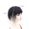 viviaBella Women 10" Twist Braid Headband Straight Hairpieces Human Hair Clip In Topper Hair Extensions With Bangs Natural Black (Curly Natural Black)