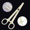 Disposable Piercing Clamps - Combofix 10Pcs Disposable Piercing Forceps Clamp Slotted Navel Forceps Round Open Piercing Plier Tattoo Piercing Tools Piercing Supplies(Type-2)