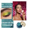 Oulac Teal Eyeshadow Green Glitter Eyeshadow Highly Pigmented Eye Shadow Waterproof & Long Lasting for Women with Moisturizing Formula. Multi-use for Highlighter. 6g (14)