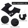 Janmercy 2 Pcs Sweat-Proof Underarm Vest for Women - Black, Short Sleeve, Washable & Reusable Crop Top