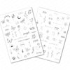MARLLOGIVA 2pcs Tiny Tattoo Practice Skin Pad with more 80 Stencil Designs Perfect for Mastering Tiny Tattoo Essential Techniques (White Skin)