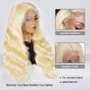 Alimoonbeam 613 13x6 Lace Front Wig Human Hair 200 Density Blonde Body Wave Lace Front Wigs Blonde Wig Human Hair Hd Lace Frontal Wig 13x6 (30 Inch)