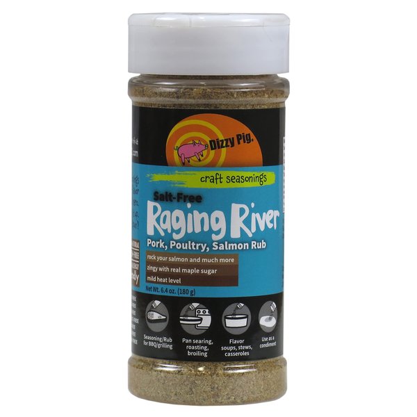 Dizzy Pig Salt-Free Raging River Salmon Seasoning Rub (8oz Shaker)