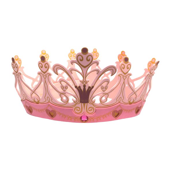 Liontouch Queen Rosa Crown for Girls | Pink Pretend Play Foam Toy for Children and Toddlers in Medieval Style | Dress Up, Fancy Dresses & Royal Costumes for Kids