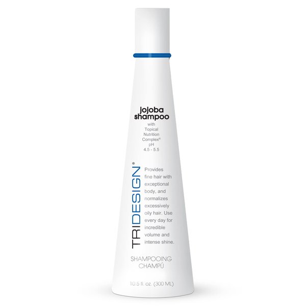 TRIDESIGN TRI Professional Hair Care Jojoba Moisturizing Shampoo for All Types of Hair, Jojoba Extracts Panthenol, 4 Grape Seed Henna, Hair Thickening Shampoo for Adults, 10.5 Fluid Ounce