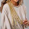 1Pc Gold Retractable Chain Necklace Lanyards for Women Lanyards for Badge Holder Ornaments Convenient to Carry Easy to Use for ID Badges Stylish Key Lanyard, Identification Badges and Supplies