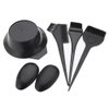 AKOAK 5 Pcs/Set Black Hair Dye Set Kit Hairdressing Brushes Bowl Combo Salon Hair Color Dye Tint DIY Tool Set Kit