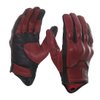 Harssidanzar Motorcycle Gloves for Men,Leather Touch Screen Riding Driving Gloves GM028US,Oxblood/Black,Size, L
