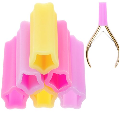 Beavorty 6Pcs Silicone Cuticle silicone cuticle scissors cover silicone cuticle protector nail cuticle nippers sleeve Nippers Cover Silicone (Random Color))