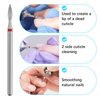 Difenni Cuticle Drill Bit,Nail Drill Bits Flame Cuticle Clean Drill Bit for 3/32''Electric Nail File Machine Cuticle Bit Nail Prep Tool