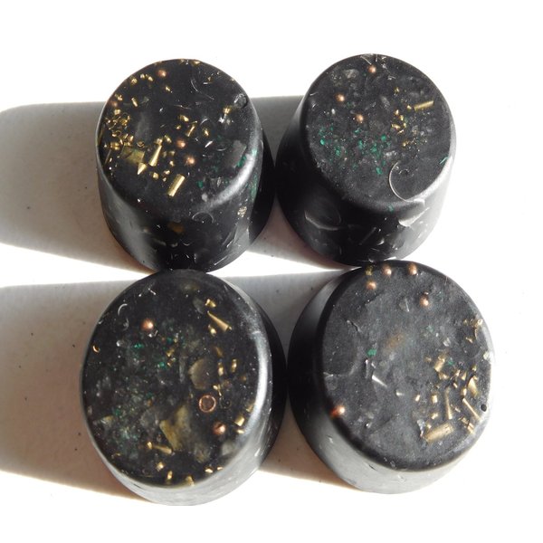 4 Black Sun Small Tower Busters Orgone Generator Energy Accumulator PERFECT GIFTING TOOL!!!! Made 528Hz Frequency with OM Chants Many Beautiful Ingredients and Colors!!