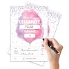 ANYEMW 4x6 Cotton Candy Birthday Invitations, Cotton Candy Party Decorations Favors Supplies, Birthday Invitations Girl, 20 Cards with 20 Envelopes.(72)