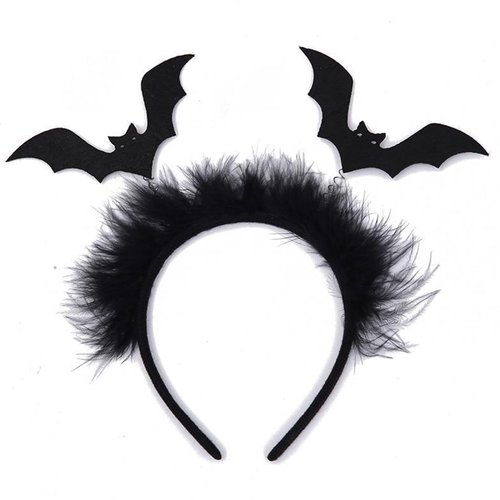 WRBAJIS Halloween Bat Headband Black Bat Wings Hair Bands Cute Bats Headpiece Hair Accessories for Women Festive Halloween Party Supplies