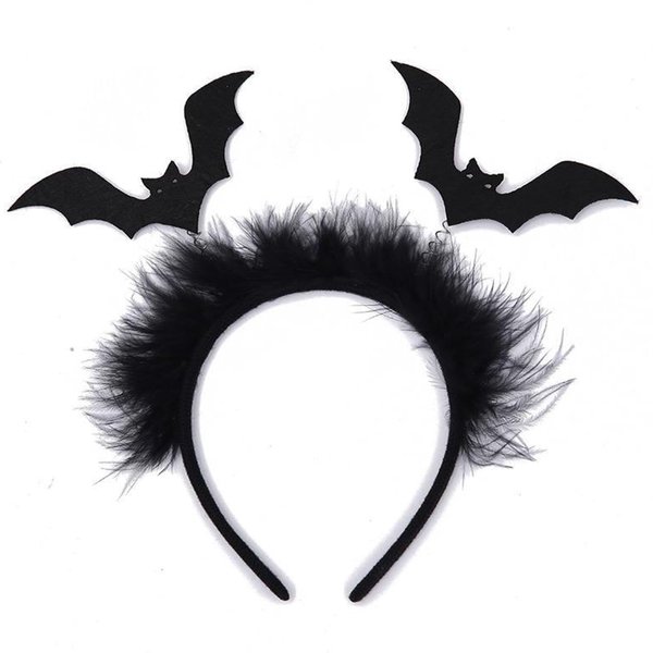 WRBAJIS Halloween Bat Headband Black Bat Wings Hair Bands Cute Bats Headpiece Hair Accessories for Women Festive Halloween Party Supplies