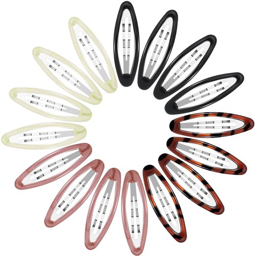 16 Pieces 2.8 Inch Big Oval Water Drop Shape Women Hair Clips Metal Stoving Varnish No Slip Hair Barrettes for Girls Women Hair Accessories (Elegant Color,Retro Style)