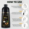 BELEZALIB Black Hair Dye Shampoo for Gray Hair Instant Hair Color Shampoo 3 in 1 for Women and Men, Herbal Ingredients 100% Grey Hair Coverage 500ML
