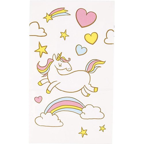 BLUE PANDA - Rainbow Unicorn Party Favor Bags for Kids Birthday (5 x 8.5 x 3 In, 36 Pack)