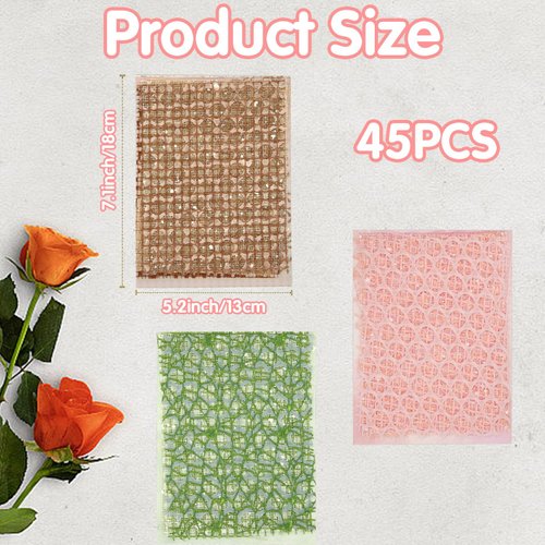 45Sheets Scrapbook Paper Set, Handmade Textured Paper Scrapbook Kit, 7.1x5.2 Inches Mesh Papers Handmade Paper for Scrapbook Supplies, Scrapbooking Kit Scrapbooking Materials for DIY Projects, 3 Style