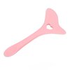 Pwshymi Eyebrow Pencil Stencil, Hollow Out Spoon Heart Shape Silicone Eyeliner Eyeshadow Stencil Aid Curvature Silicone Eyeliner Tool for Drawing Eye Shadow(Pink)