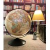 Replogle Eureka 16 inch desktop globe with up to date antique raised relief map and full swing gyromatic assembly. The beautiful antique color globe ball and vast amount of up-to-date information will peak the interest of any geographical connoisseur of a