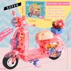 GHYFFF Easter Building Toy Set,Girls Building Blocks Kit Motorcycle Toy with Flower and Light,Building Block Toys Gift for Adults and Girls Kids Aged 6+,Mini Brick Birthday Party Gifts