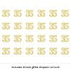 Big Dot of Happiness Gold Glitter 35 - No-Mess Real Gold Glitter Cut-Out Numbers - 35th Birthday Party Confetti - Set of 24