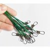 60pcs Fishing Wire Leaders Nylon-Coated Fishing Line Wire Leaders with Swivels and Snaps 6inch, 9inch, 12inch