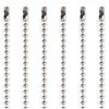 50pcs Nickel Plated Ball Chain Necklace, 24 Inches Long 2.4mm Bead Size # 3 Metal Bead Steel Chain, Military Bead Chain, Dog Tag Necklace by Special100%