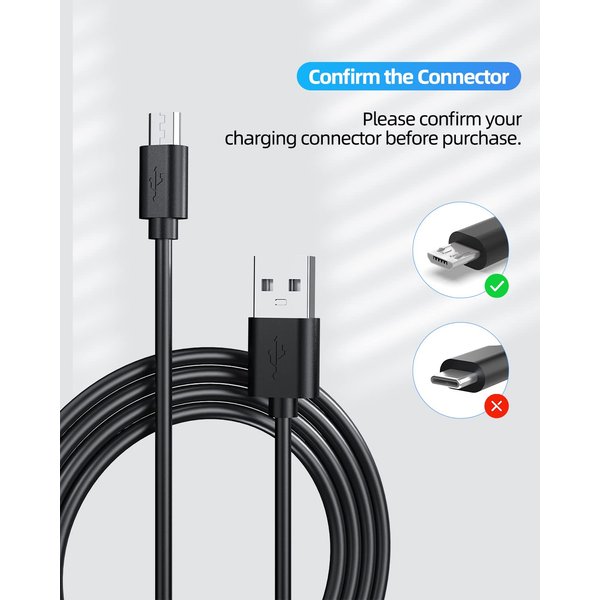 Micro USB Charging Cable Fit for PS4 Controller, Compatible with PS4/Playstation 4, PS4 Slim/Pro, DualShock 4, Xbox One S/X, Xbox Elite Series 1 Wireless Controller, for Android Phones