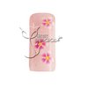 Pink Floral Pre-designed Acrylic/UV Gel Artificial/False French Nail Tips (70 pcs.)