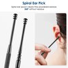 Ear Cleaning Kit,Safe Ear Wax Removal Tool,Earwax Removal Kit,Easy to Use,Painless Ear Pick,with Storage Box and Cleaning Brush (Black)