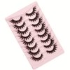Gmagictobo Mink Lashes Cat Eye Fluffy False Eyelashes D Curl Russian Strip Lashes Pack Soft Wispy False Lashes 8 Pairs Multipack