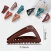 GKDKV Hair Claw Clips French Matte Hair Claw Triangle Plastic Hair Clips for Women and Girls Thin Hair, Strong Hold for Thin Curly Straight Long Hair (Vivid Color)