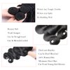 TTHAIR Body Wave Bundles Human Hair 20 22 24 Inch 3 Bundles 10A Grade 100% Unprocessed Brazilian Virgin Weave Bundles Human Hair Extensions Natural Black for Black Women