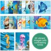 Glenmal 20 Pcs Dementia Products for Elderly Alzheimers Activities Ocean Life Reusable Water Painting Pads with 1 Painting Brush for Elderly Drawing Gifts