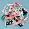 GORGECRAFT 24PCS Printed Glitter Hair Ties Knotted Elastics Ponytail Holders Ocean Theme No Crease Elastic Ribbon Band Ribbon Crease Free Hand Twist Bracelet Accessories for Women