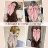 4 PCS Satin Hair Bows Claw Clip for Women Girls,Hair Bows,Premium black Bow-knot Hair Clips for Women Thick Hair & Thin Hair,Big Bows Hair Clips,Nonslip Bows Claw Clips for Women